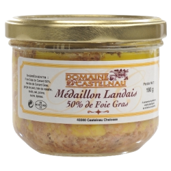 Médaillon Landais avec 50% de foie gras - bocal 190g
