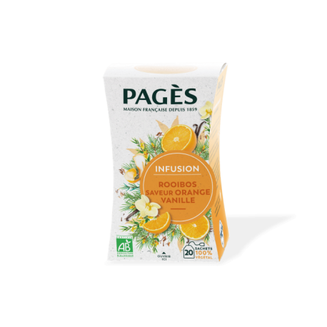 Infusion Rooibos saveur Orange Vanille 20 sachets