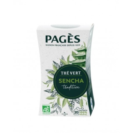 Thé vert Sencha bio Pagès 20 sachets