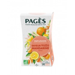 Infusion saveur Yuzu Mandarine bio 20 sachets Pagès