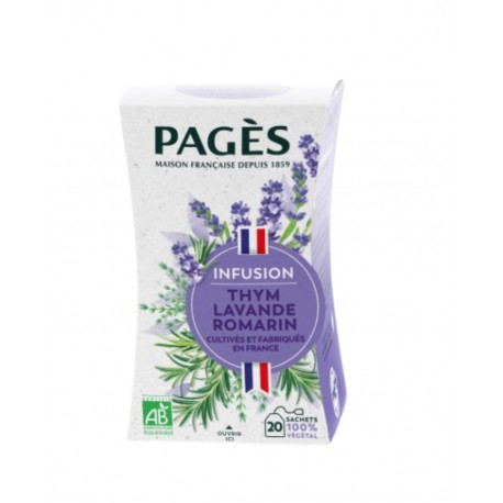 Infusion Thym Lavande Romarin Bio Pagès