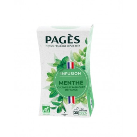 Infusion Menthe France Bio 20 sachets
