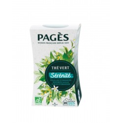 Thé Vert Bio Sérénité Feuille d'Oranger Rooibos saveur fleur d'oranger 20 sachets