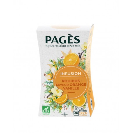 Infusion Rooibos saveur Orange Vanille 20 sachets